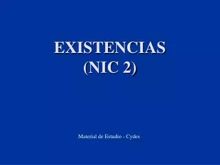 EXISTENCIAS (NIC 2)
