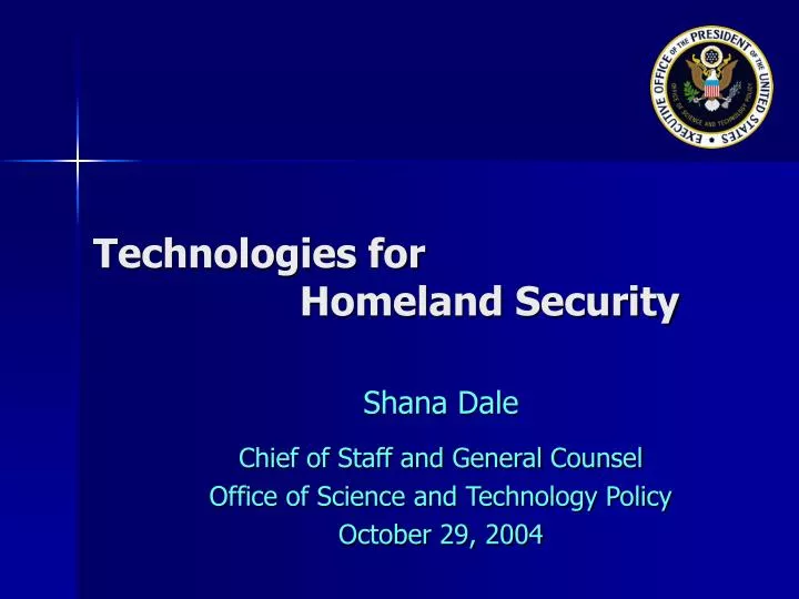 technologies for homeland security