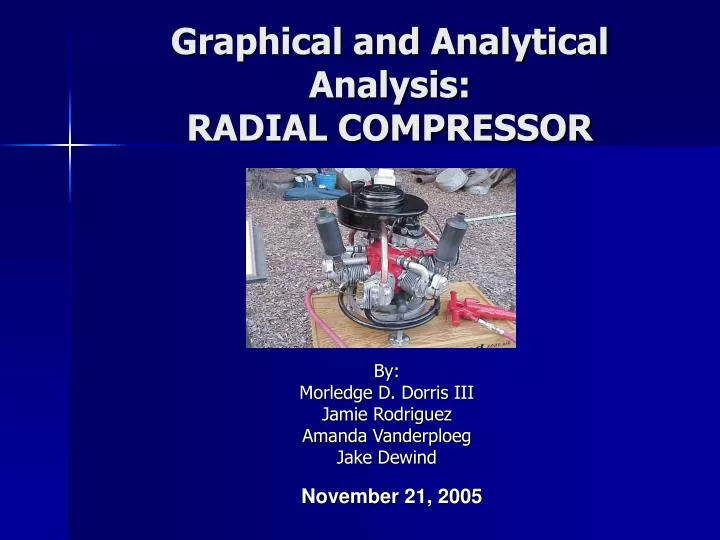 graphical and analytical analysis radial compressor