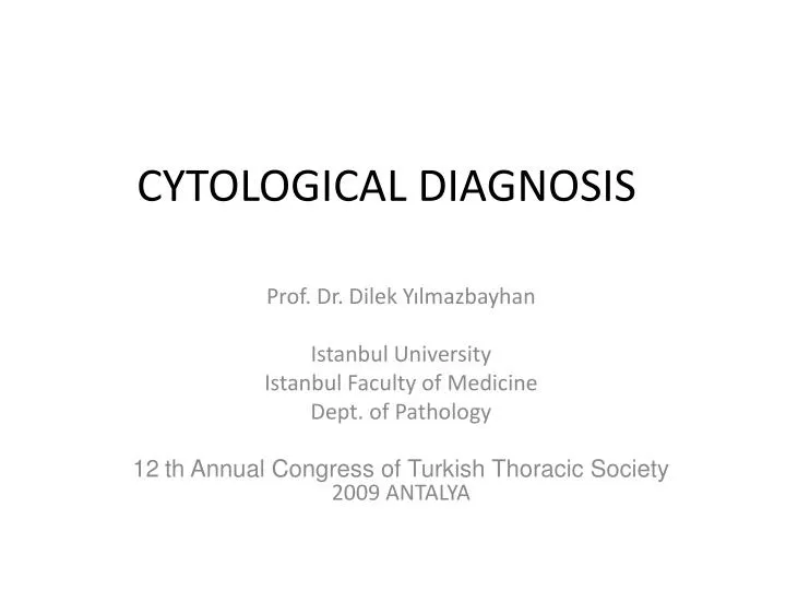 cytological diagnosis