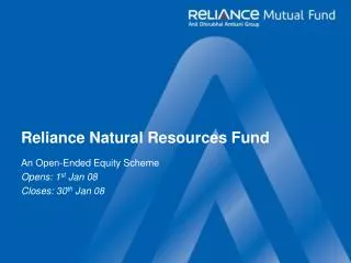 Reliance Natural Resources Fund