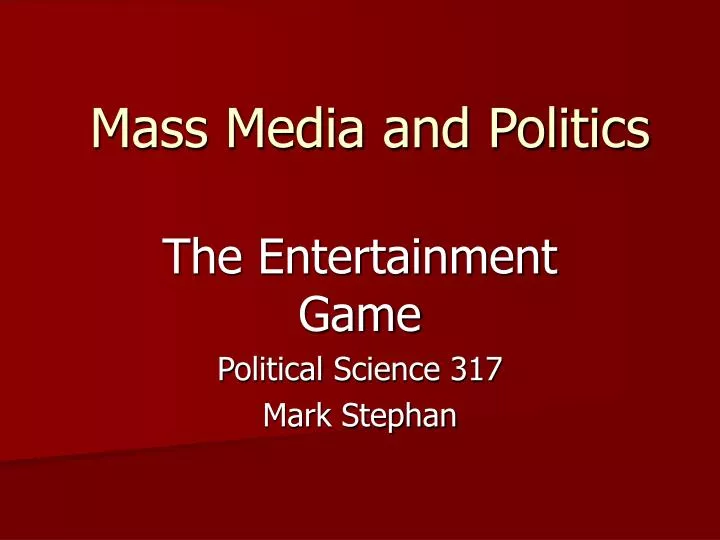 mass media and politics