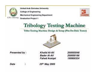 Tribology Testing Machine