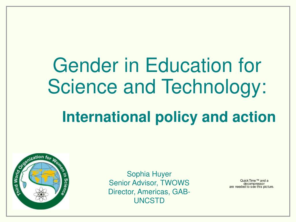 PPT - Gender in Education for Science and Technology: International ...