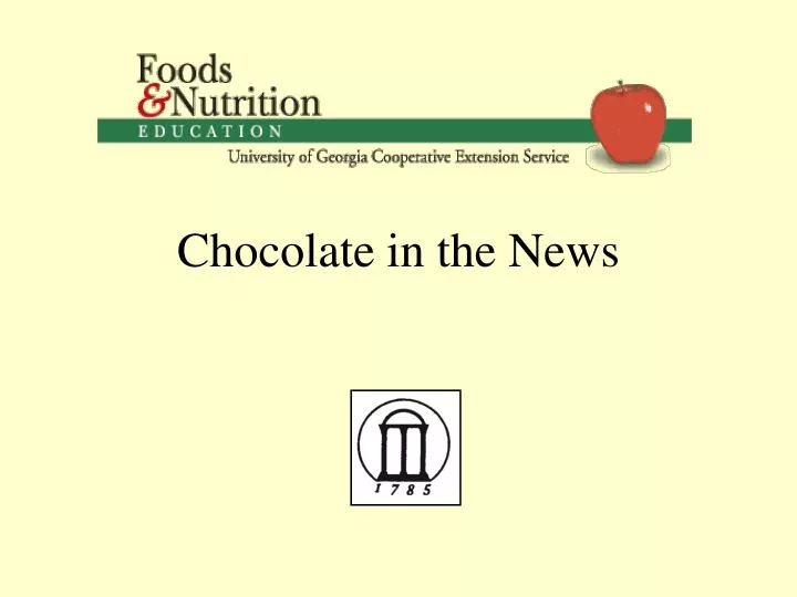 chocolate in the news
