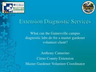 Extension Diagnostic Services