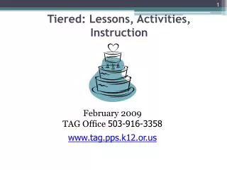 Tiered: Lessons, Activities, Instruction