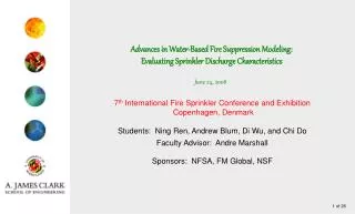 Advances in Water-Based Fire Suppression Modeling: Evaluating Sprinkler Discharge Characteristics