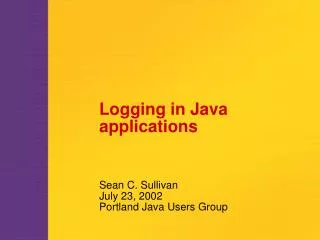 Logging in Java applications