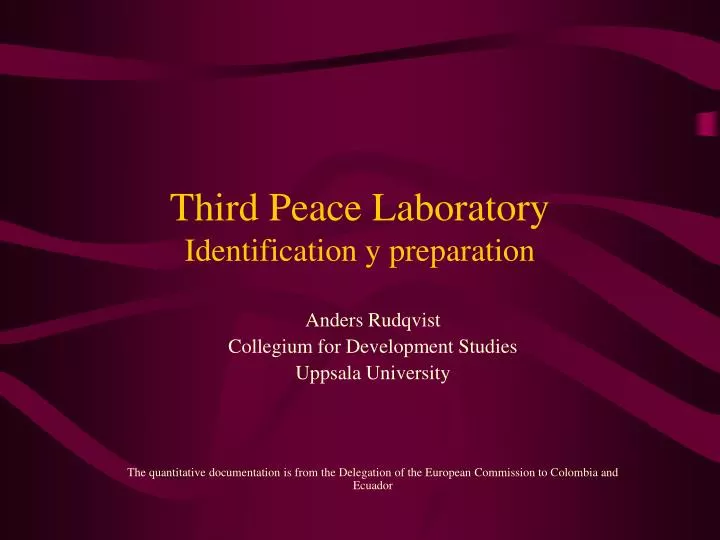 third peace laboratory identification y preparation