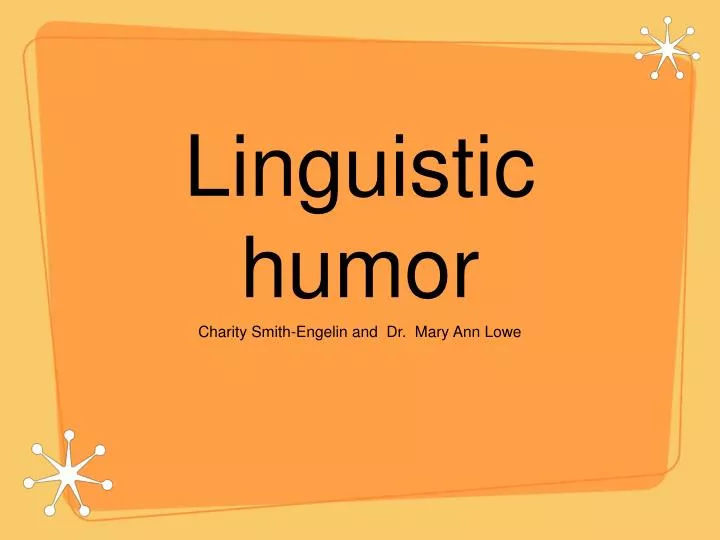 linguistic humor