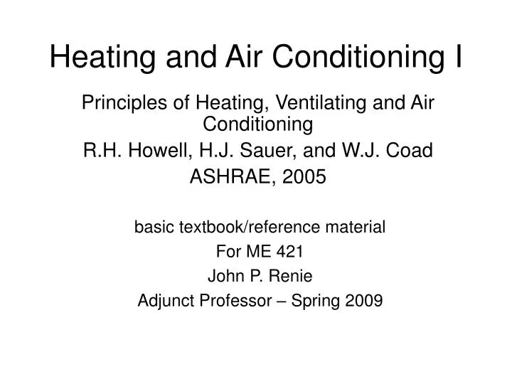 heating and air conditioning i