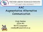 AAC Augmentative Alternative Communication - slide 1