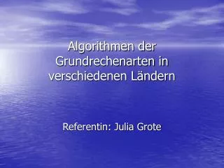 algorithmen der grundrechenarten in verschiedenen l ndern