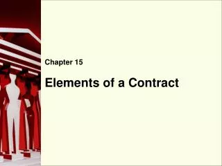 Elements of a Contract