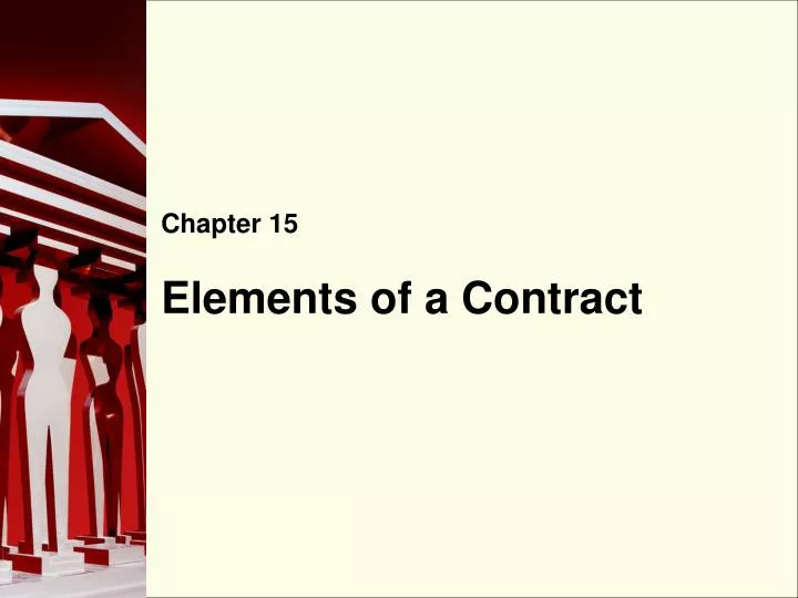 elements of a contract