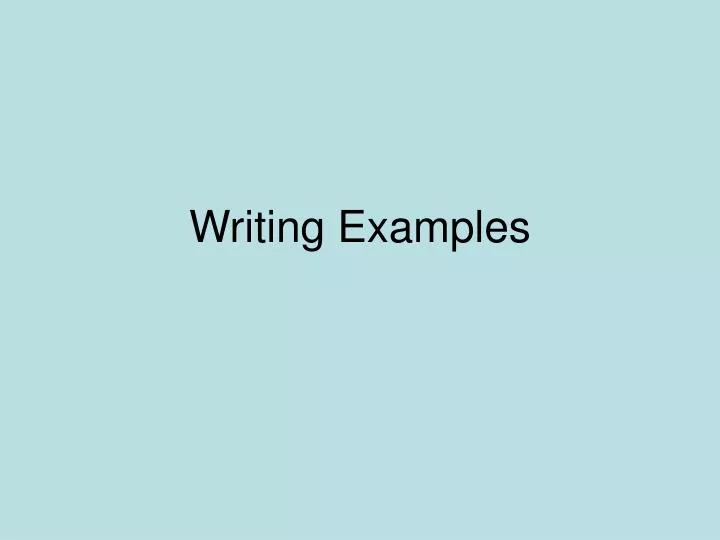 writing examples