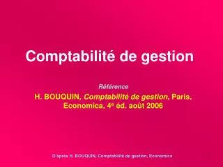 comptabilit de gestion