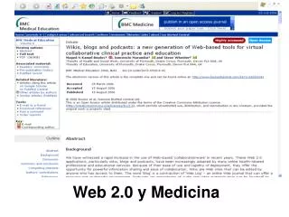 web 2 0 y medicina