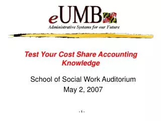 Test Your Cost Share Accounting Knowledge