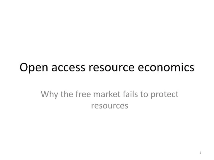 open access resource economics