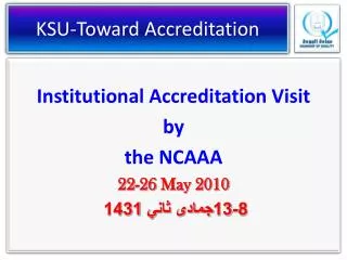 KSU-Toward Accreditation