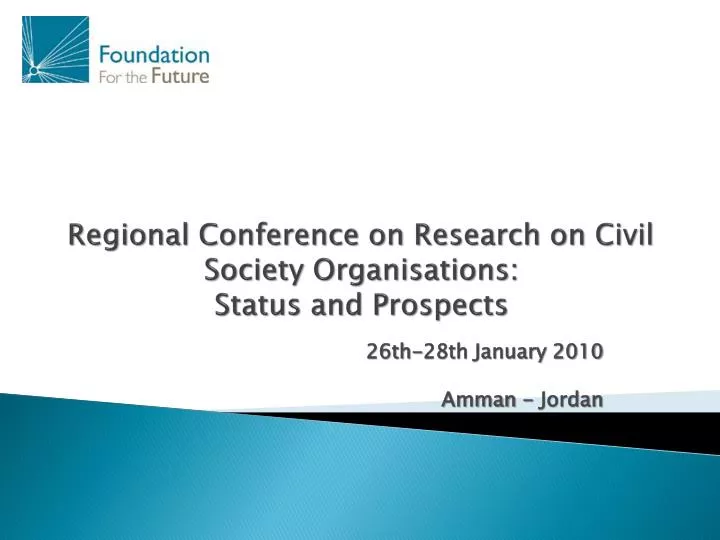 regional conference on research on civil society organisations status and prospects