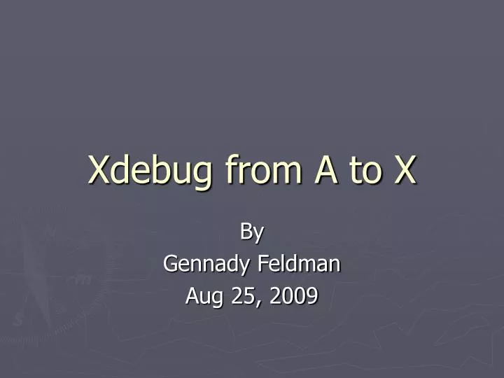 xdebug from a to x