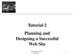 Tutorial 2 Planning and Designing a Successful Web Site - slide 1