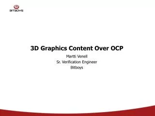 3D Graphics Content Over OCP