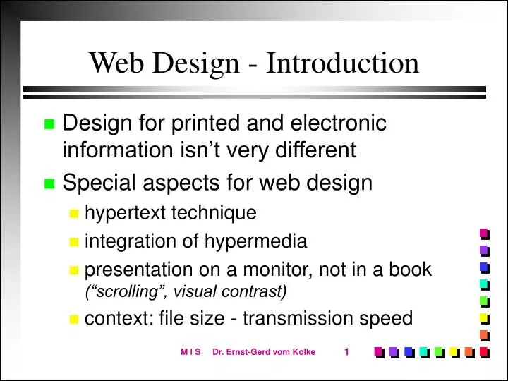web design introduction
