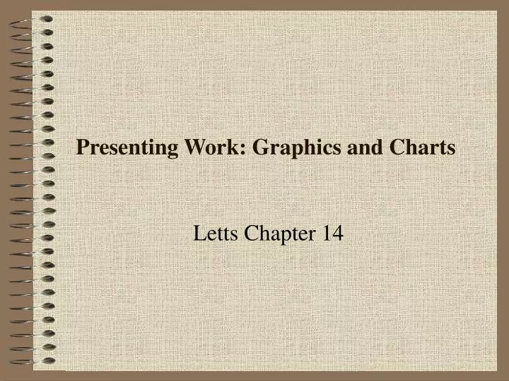 presenting work graphics and charts