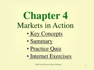 Chapter 4 Markets in Action
