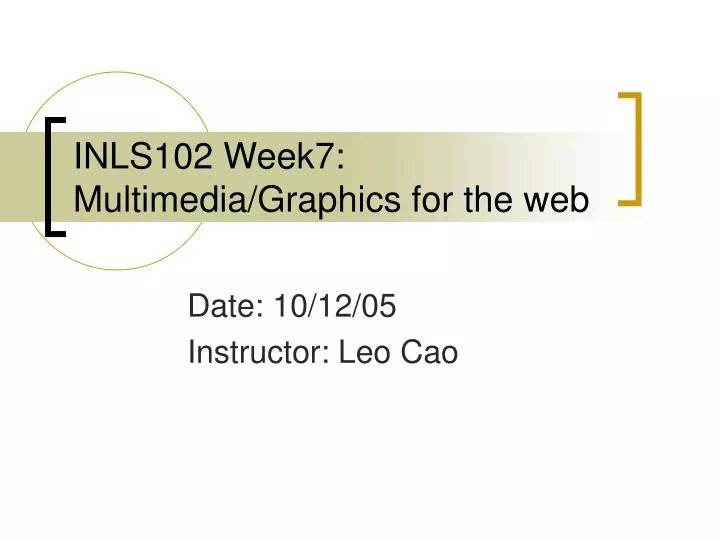 inls102 week7 multimedia graphics for the web