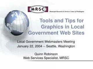 Tools and Tips for Graphics in Local Government Web Sites