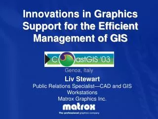 Innovations in Graphics Support for the Efficient Management of GIS