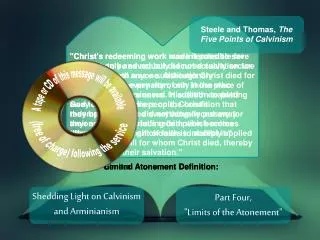 Shedding Light on Calvinism and Arminianism