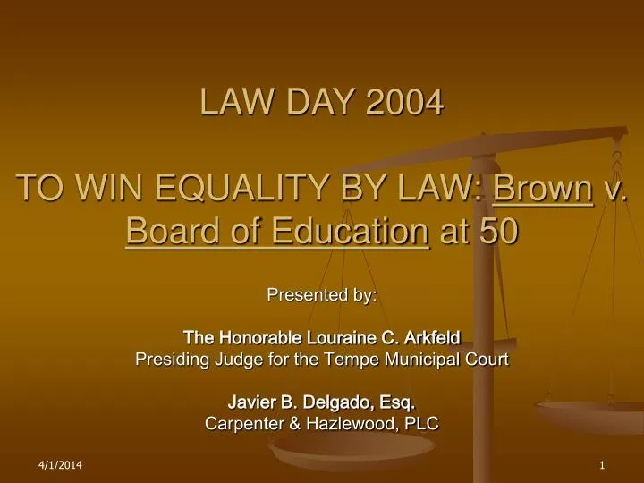 law day 2004 to win equality by law brown v board of education at 50