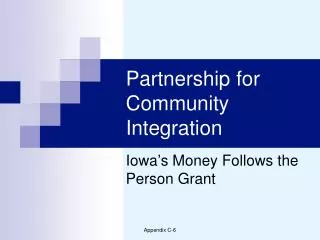Partnership for Community Integration