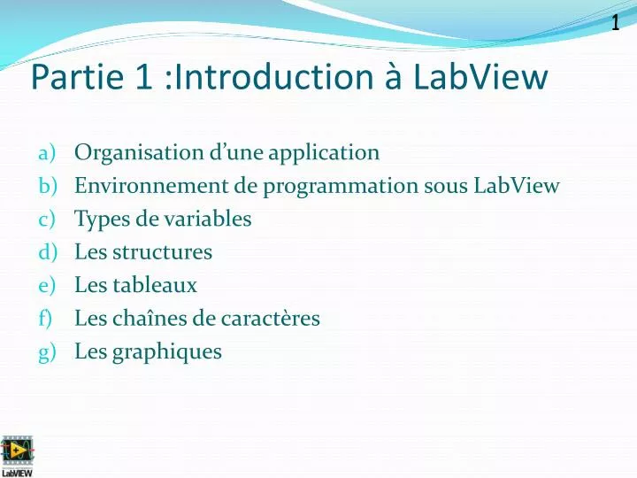 partie 1 introduction labview