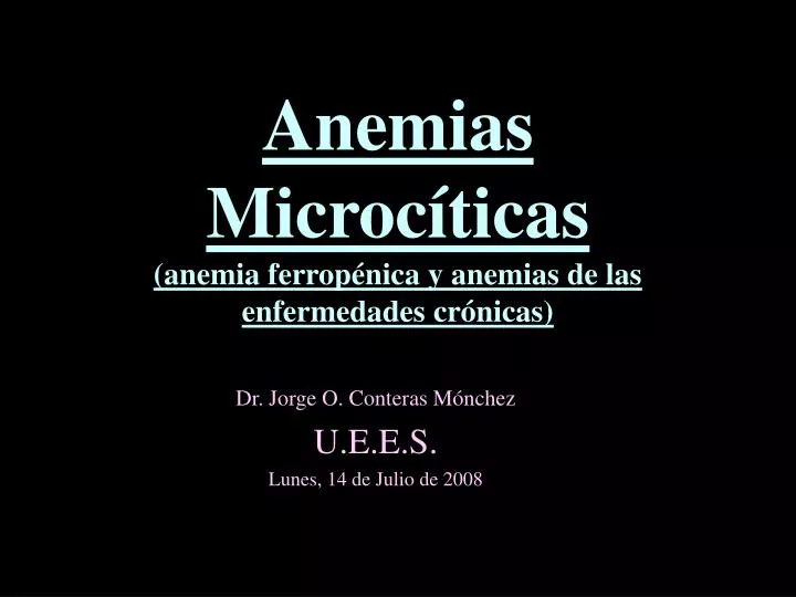 anemias microc ticas anemia ferrop nica y anemias de las enfermedades cr nicas