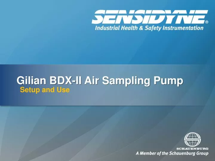 gilian bdx ii air sampling pump