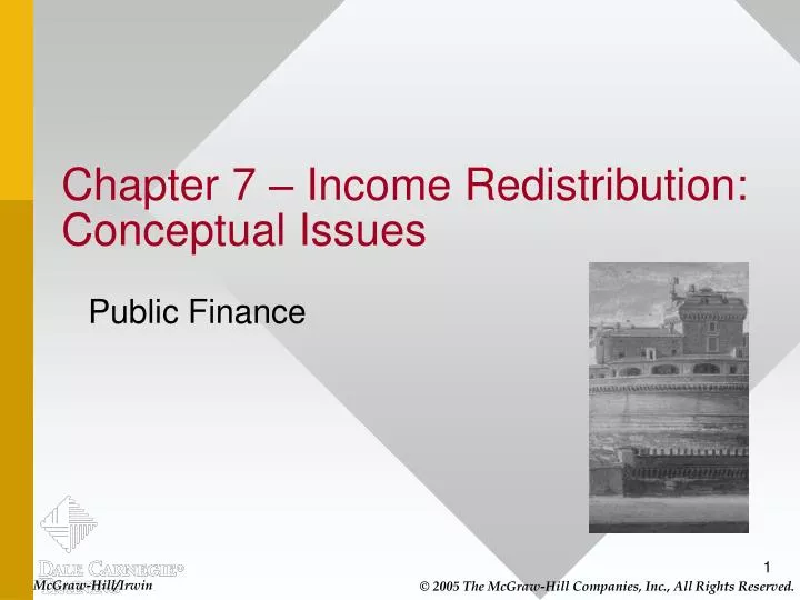 chapter 7 income redistribution conceptual issues