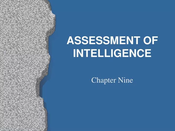 assessment of intelligence