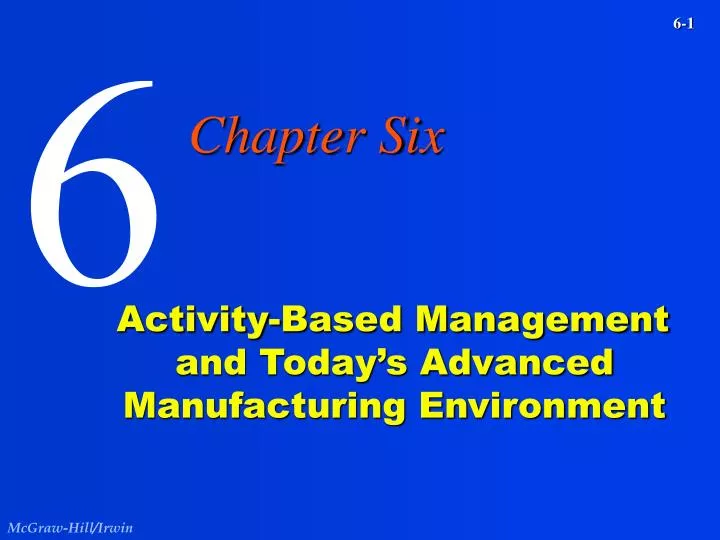 activity based management and today s advanced manufacturing environment