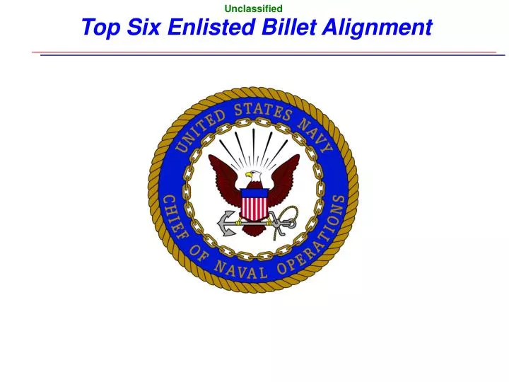 top six enlisted billet alignment