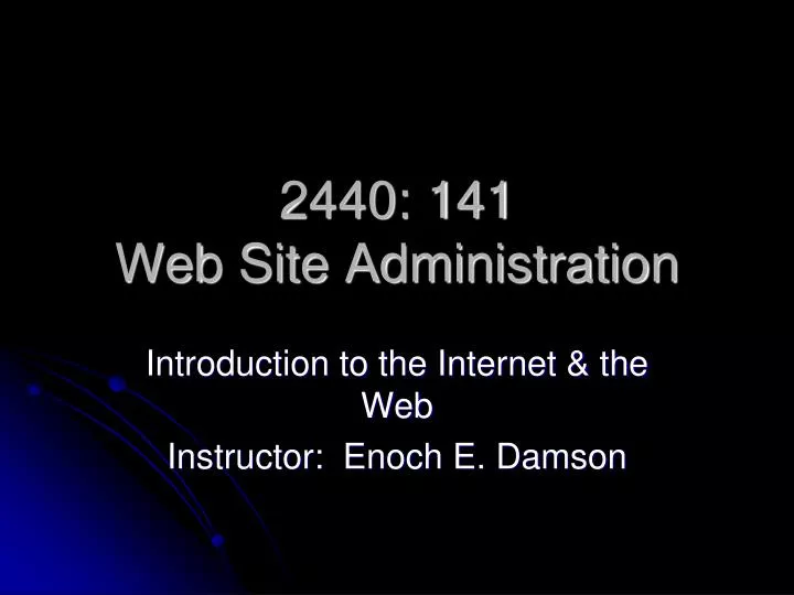 2440 141 web site administration