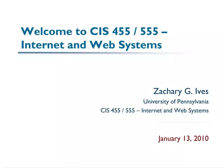 welcome to cis 455 555 internet and web systems