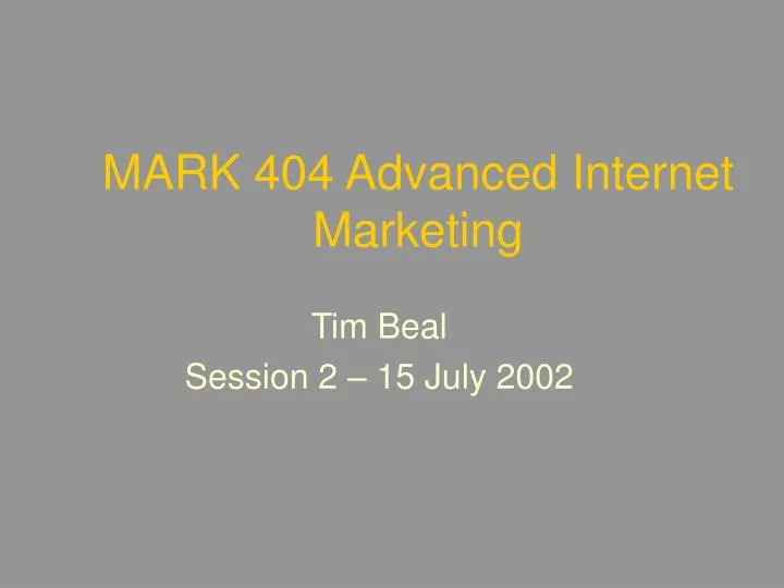 mark 404 advanced internet marketing