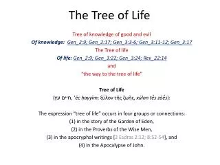 The Tree of Life